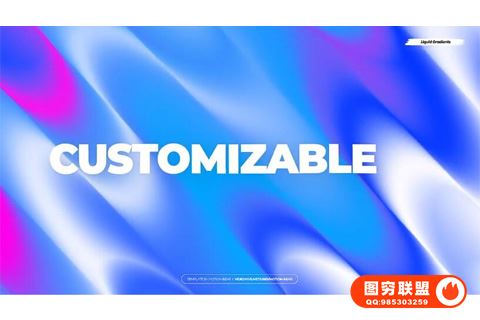 [AE模板]AE液体渐变背景文字标题快闪模板片头Liquid Gradients@35702