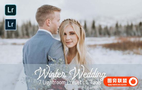 [LR预设][婚礼LR预设] 冬季婚礼电影胶片LR预设/APP预设 Winter Weddi@20216