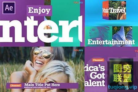 [AE模板][栏目包装] 彩色时尚栏目包装开场 Colorful Broadcas@13712