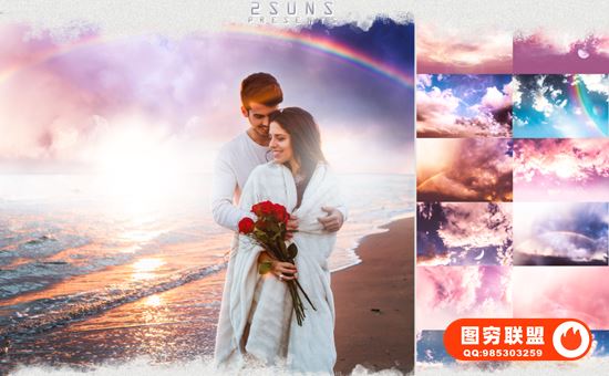 [背景素材]80张浪漫天空纹理-柔和温暖的天空叠加合成覆盖纹理素材！@14214