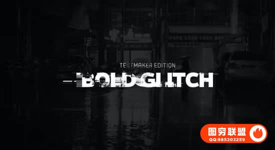 [达芬奇模板]达芬奇模板-故障干扰文字标题动画 Title Animator – Bold G@38607