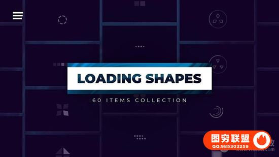 [AE模板]60种独立加载读取MG图形动画 Loading Shapes@38410