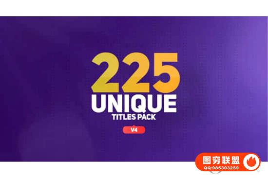 [AE模板]225组现代简洁文字标题字幕条动画 The Titles V4@38285