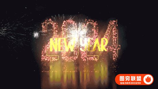 [AE模板]新年快乐缤纷烟花粒子片头(含原版音乐) Happy New Year@38264