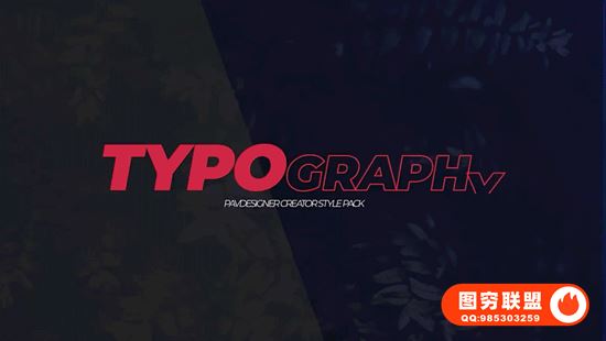 [AE模板]250种现代时尚流行图形文字标题排版动画 Graphics build@38214