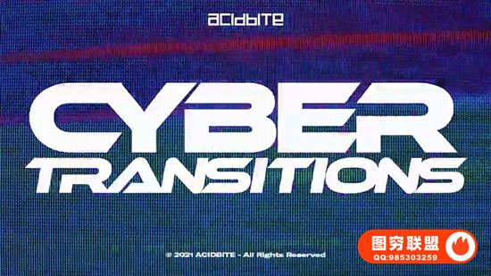 [视频素材]50个赛博朋克故障毛刺干扰转场过渡4K视频素材(含音效) Cyber Trans@38027