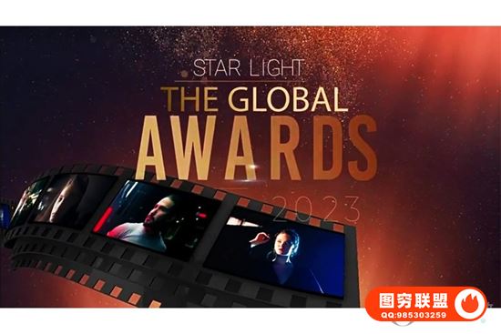 [AE模板]金色粒子背景电影胶片风格图文介绍颁奖典礼开场片头 Award Pack@37979