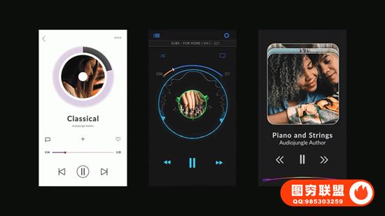 [AE模板]34组音乐播放器频谱可视化图形动画 Music Visualizati@37551