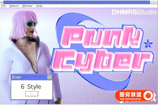 [字体]怀旧复古Y2K千禧风赛博朋克数码科技海报广告设计排版英文字体 Punk Cybe@37281