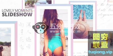 [AE模板]清新美好回忆照片相册开场片头 Lovely Moments Slide@27718