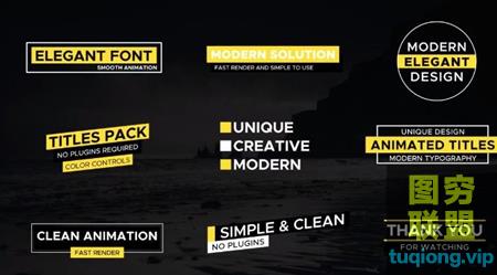 [达芬奇模板]DaVinci Resolve达芬奇现代文字标题模板-Mod@25427