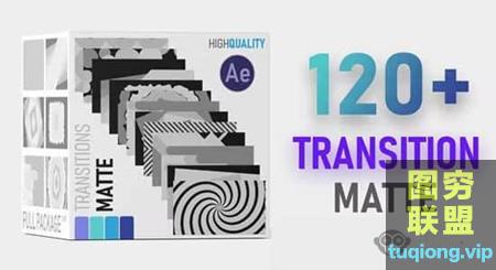[AE模板]120种平面二维图形遮罩蒙版转场过渡动画包含预设脚本 Mate Tra@29437