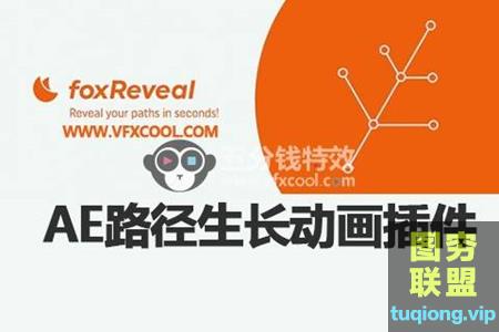 [AE插件]AE快速生成复杂图形路径生长特效动画 foxReveal v1.0 + 使用教程@17278