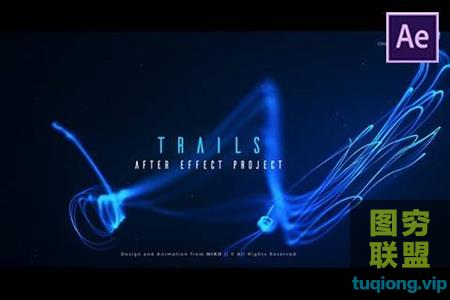 [AE模板][文字标题] 抽象光线背景文字标题宣传片 Particle Title@13724