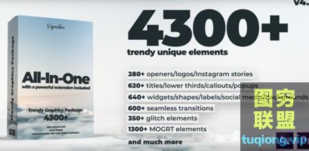 [AE脚本]PR+AE脚本4300种视频字幕图形动画LOGO片头转场调色特效合集@23435