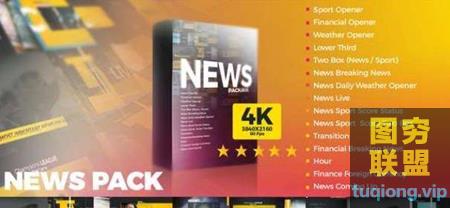 [AE模板]现代感新闻栏目包装 ，电影片尾人名条介绍模板@10403