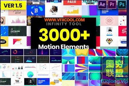 [AE/PR脚本]AE+PR脚本预设-3000组文字标题排版背景转场图形动画工具包V1.5@17284
