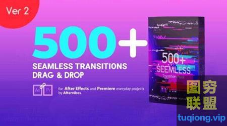 [AE模板]AE一键无缝转场预设模板 Transitions v2 + 视频教程@24401