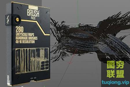 [C4D笔刷]280组C4D笔刷画笔预设合集@16233