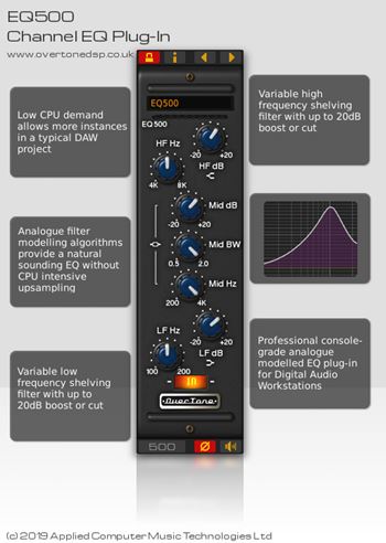 模拟通道均衡器 OverTone DSP EQ500 v3.0.0 WiN , MacOSX
