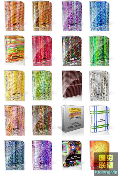 95,000 Illustrator 和 Photoshop 渐变&图层样式