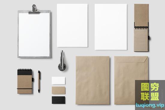 高清咖啡品牌文具模型PSD样机素材Coffee Stationery Mockup