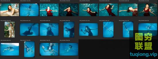 20张 水中写真RAW原图 摄影修图学习练习素材