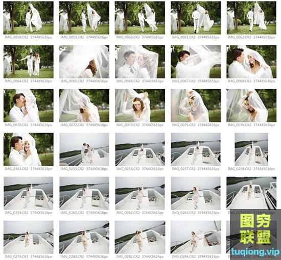 120+影楼婚纱样照外景原片RAW