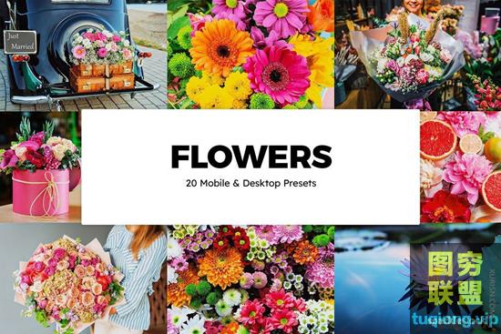 20款花卉花朵LR/LUTs预设20 Flowers Lightroom Presets & LUTs