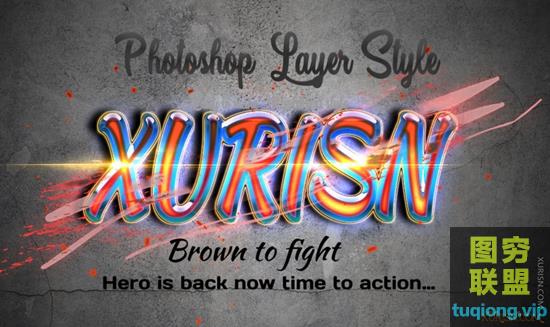 18款3D文字特效PS图层样式智能对象PSD模板Photoshop Layer Style