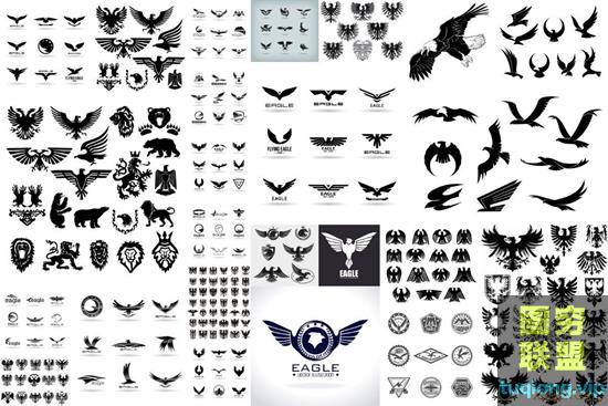 25组鹰形图标矢量图片素材Logos Eagle - 25 Vector