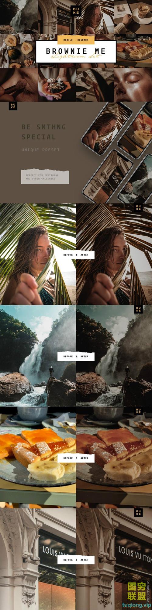 暗棕色旅拍LR预设Brownie Me! Luxury Lightroom Preset