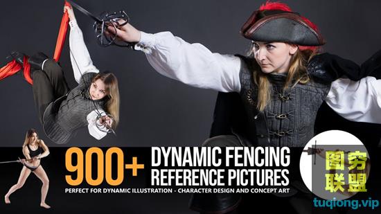 900+ 女性多角度击剑动态战斗姿势高清参考图片集