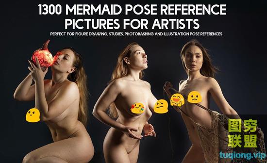 1300+ 女性美人鱼人体姿势艺术高清参考图片集