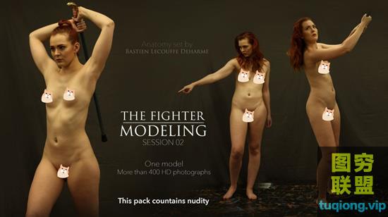 437张高清手持兵器女性斗士人体动作绘画建模参考图集