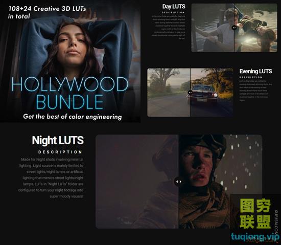 Colorist Factory 132款创意好莱坞电影色彩效果3D LUTs预设集