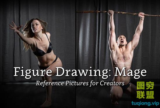 1058张高清人体男女法师施法动作姿态参考图集