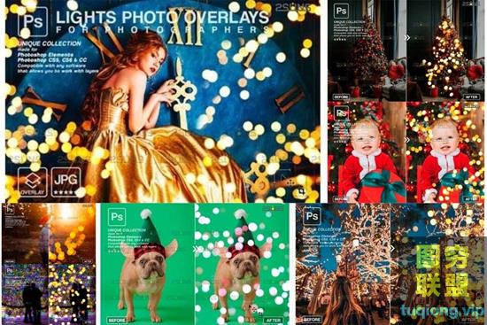 44P 酷炫节日光效照片合成素材