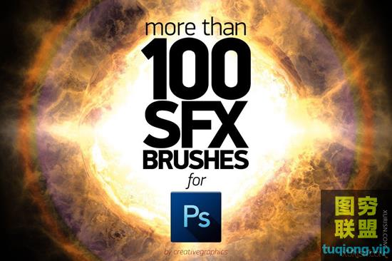 100个火焰/耀斑/爆炸/射线PS特效笔刷 PS SFX BRUSHES