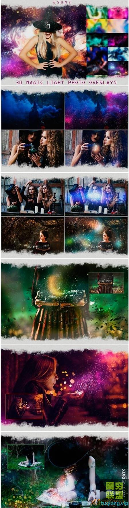 30个魔法照片叠加素材30 Magic Photo Overlays Halloween