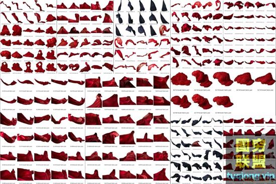 278张高分辨率婚纱飘纱PDF免抠图片素材