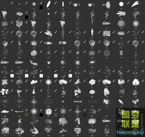 260款PS水彩插画设计画笔笔刷