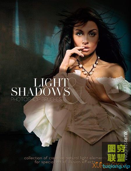208个高分辨率Photoshop光影效果画笔Ron\'s Light and Shadows