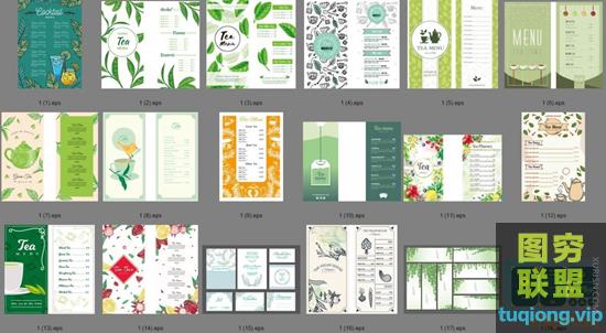 49款咖啡茶餐厅菜单模板矢量AI源文件