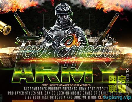 10款军事题材PS字体样式