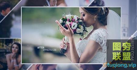 浪漫婚礼照片幻灯片ae模板 Wedding Slide