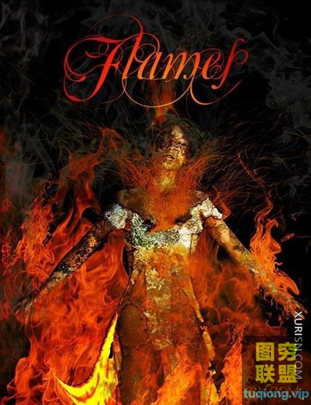 40个高分辨率Photoshop火焰烈焰画笔Ron\'s Flames