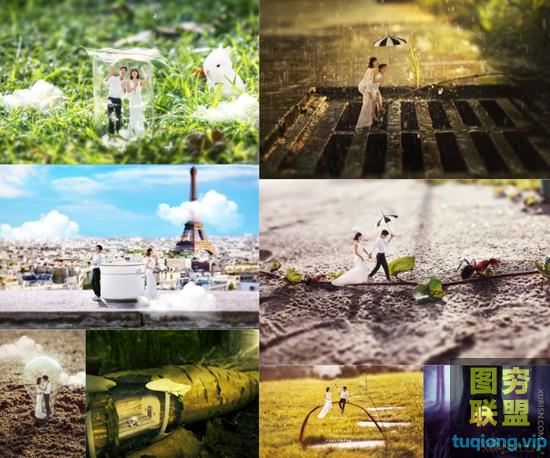 微观摄影PSD模版+JPG背景图