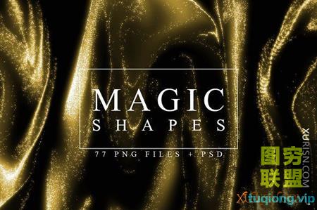 77张梦幻抽象魔术光影素材PNG透明免抠图集素材