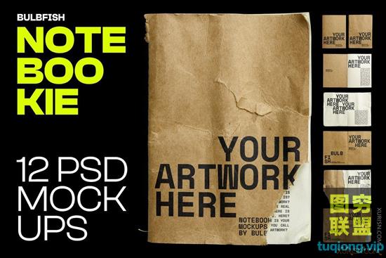 高清笔记本记事本样机模型PSD素材Notebookie - Mockups Pack